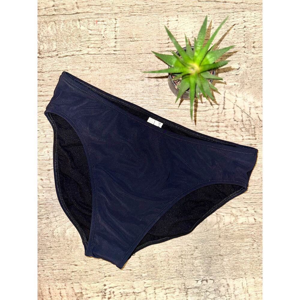 Gottex Black High Waisted Bikini Bottoms 10 Full Coverage Retro Swim Briefs